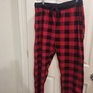 RAINFOREST Red and Black Checkered Pants